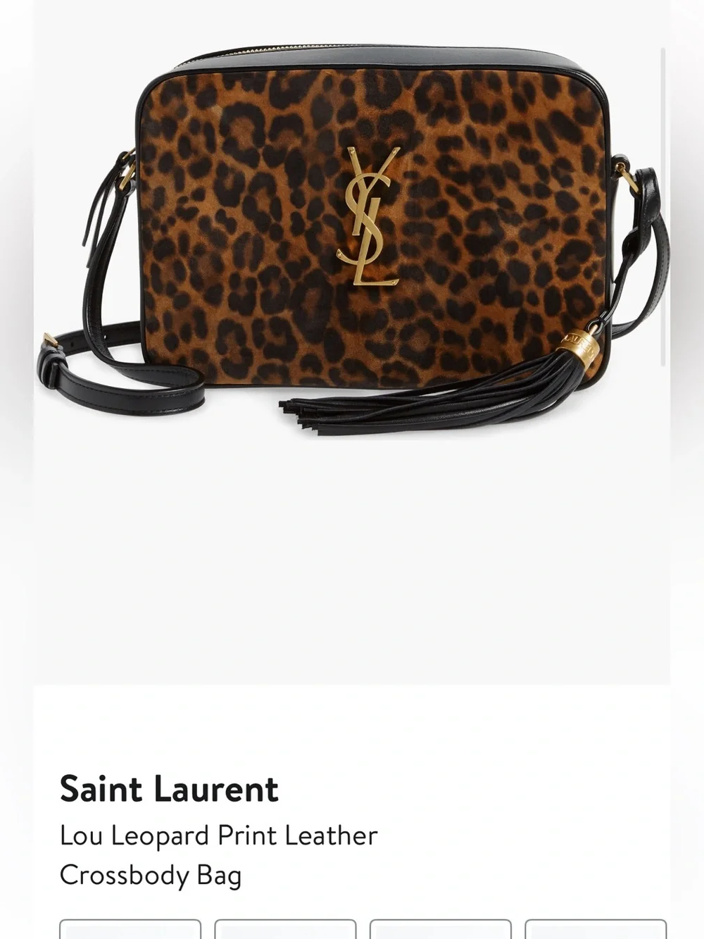 Yves Saint Laurent Leopard Print Camera Bag with Tassel - Picture 14 of 14